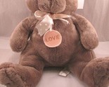 Plush Teddy Bear Burton + burton brown Love neck charm medallion dot rib... - $10.39