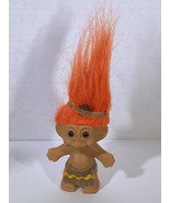 Native American Indian Russ Troll Doll Figure Feather - $9.50