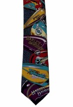 Vintage 1990s Harley Davidson Novelty Print Men&#39;s Silk Neck Tie Necktie - £18.36 GBP