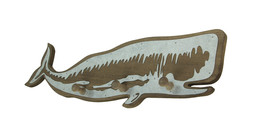 Zeckos 21 Inch Distressed Wood Whale Wall Hook Rack With Metal Accents - £18.50 GBP