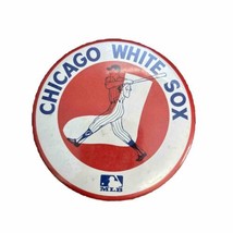 Vintage 70s Chicago White Sox Button Pin MLB 3.5&quot; Wide - $15.00