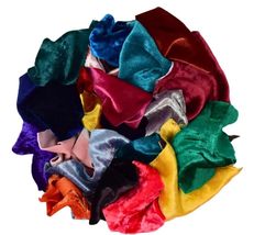 Mix Silk Velvet Fabric Scraps | Silk Velvet Swatc 5x5 Charm Pack 10x10/5... - $11.75