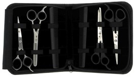 NORVIK Barber Kit w/2 Shears, 2 Thinning Shears, 2 barber combs in carry... - £47.06 GBP