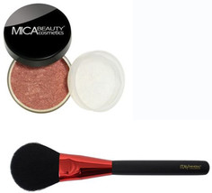 MicaBeauty Full Size Mineral Blush +Itay  Premium Blush Brush - £26.73 GBP