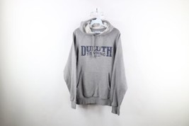 Duluth Trading Co Mens S Spell Out Heavyweight Hoodie Sweatshirt Heather Gray - £34.95 GBP