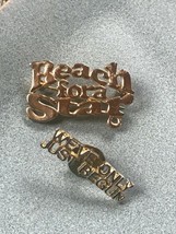 Estate Lot of Goldtone REACH FOR A STAR &amp; We’Ve Only Just Begun Lapel or Hat Pin - £7.56 GBP