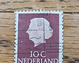 Netherlands Stamp Queen Juliana 10c Used Fancy Cancel 775 - £1.47 GBP