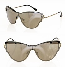 Versace 2172 Greca Stars Crystal VE2172B Pale Gold Metal Mirrored Sunglasses - £191.09 GBP