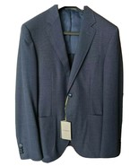 NWT Canali Impeccable Unlined Blue Check Wool  Suit Jacket/Blazer 40R/50R - $395.99