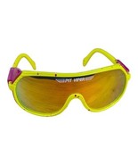 Pit Viper Futuristic Gold Lens Aviator Sunglasses Yellow and Pink Shield - $49.50