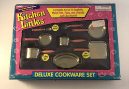 TYCO Kitchen Littles Deluxe Cookware Set 2024 Doll Metal Pots Pans 10 Pi... - £34.02 GBP