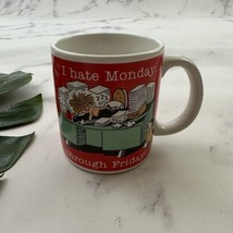 Vintage American Greetings Office Joke Coffee Mug I Hate Monday Through Friday - £14.11 GBP