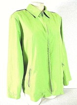Sag Harbor womens SPORT 12 L/S green full ZIP 2 pocket MESH LINED jacket... - $8.78