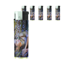 Thai Pin Up Girl D4 Lighters Set of 5 Electronic Refillable Butane  - £12.59 GBP