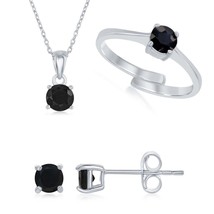Sterling Silver &quot;September Birthstone&quot; Sapphire Set - £118.89 GBP