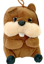 Nanco Belly Buddies Buddy Beaver Plush Stuffed Animal Toy Tooth Brown 5&quot; New - £10.27 GBP