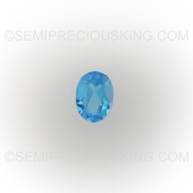 Natural Topaz Oval Facet Cut 7X5mm Swiss Blue Color VVS Clarity Loose Gemstone - £9.17 GBP