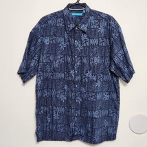 Tori Richard Mens Large Short Sleeve Floral Hawaiian Button Up Cotton Lawn Shirt - £21.78 GBP
