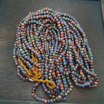 Vintage Venetian African Style Glass Chevron 6.5-6mm Beads Long Strand - $32.20