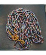 Vintage Venetian African Style Glass Chevron 6.5-6mm Beads Long Strand - $596.00 MXN