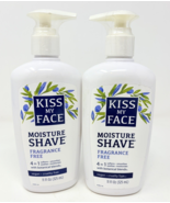 2 Pack Lot Kiss My Face Moisture Shave Fragrance Free 4 in 1 11oz - €21,45 EUR