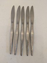 West Bend Stainless Shadow Weave Oneida Discontinued Set 5 Modern Hollow... - $10.89
