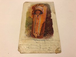1903 Native American Indian Postcard Baby Papoose H.H. Tammen Co Antique - £9.43 GBP