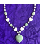 Spring Fall Heart Pendant Necklace with Natural - $20.00