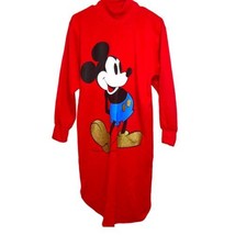 Tempo Lingerie Red Mickey Mouse Long Sweatshirt Night Gown Shirt Small - $29.10