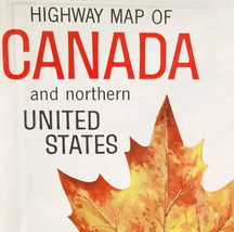 1961 Map Canada Official Highway 2 Sided Vintage Northern United States ... - $551.07 MXN