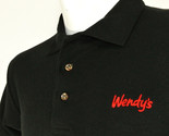 WENDY&#39;S Hamburgers Employee Uniform Polo Shirt Black Size L Large NEW - $25.49