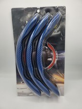 Steering Wheel Cover Blue Non Slip Carbon Fiber Pattern for All Cars Set... - $29.69