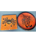Napkins &amp; Plates Halloween Party Spider Bats Black Orange Trick or Treat - £11.14 GBP
