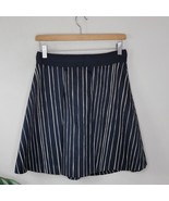 Alice &amp; Olivia | Black Cream Striped A-line Skirt, womens size 6 - £52.49 GBP