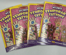 Melissa &amp; Doug My First Temporary Tattoos Over 100 Party Gift Favor - Lot Of 4 - £6.43 GBP