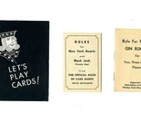 3 Vintage Playing Card Rules Booklets Cassino Gin Rummy Hearts Black Jac... - £17.11 GBP