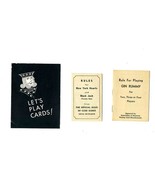 3 Vintage Playing Card Rules Booklets Cassino Gin Rummy Hearts Black Jac... - £17.08 GBP