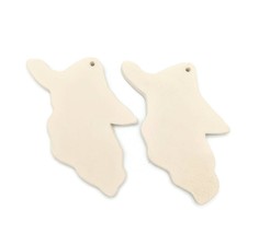 2 Pcs Blank Ghost Shape Halloween Ceramic Bisque Ready to Paint Clay Wal... - $27.23