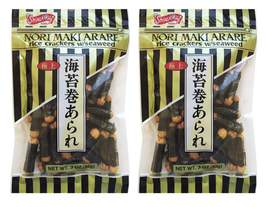 Japanese Shirakiku Nori Maki Arare Rice Crackers with Seaweed Snack 3Oz (Pack of - $15.08