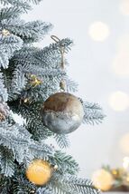 D4 Wood Christmas Ball Ornaments Set of 4 - Holiday Tree Decor - $43.99