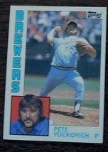 Pete Vuckovich, Brewers,  1984 #505 Topps Baseball Card GDC - GREAT CARD - £2.36 GBP