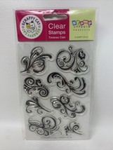 Scrappy Cat Extravagant Flourishes Clear Cling Stamp Set #SCR516 - $9.45