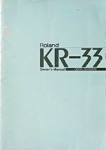 Roland KR-33 Digital Piano Electronic Keyboard Original Owner&#39;s Manual U... - $29.69
