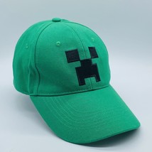 Youth Minecraft Adjustable Green Baseball Cap Designed by Jinx - £3.98 GBP