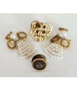 Vintage Special Mother Heart Brooch, Small Mom Pin, 2 Beaded Angels Lot ... - £11.84 GBP