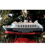 Pottery Barn Cruise Ship Christmas Ornament Glass Travel Nautical Boat G... - £17.29 GBP