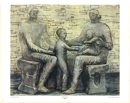 HENRY MOORE Family Group, 1992 - £58.48 GBP