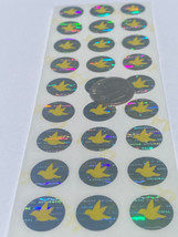 100 BIRD-.50 INCH ROUND SECURITY HOLOGRAM LABELS STICKERS SEALS - £6.97 GBP