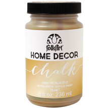 FolkArt Home Decor Chalk - Metallic Gold, 8 oz - £24.18 GBP