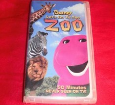 Lyrick Studios VHS Barney Let&#39;s Go To The Zoo Tape Kids Movie - £7.04 GBP